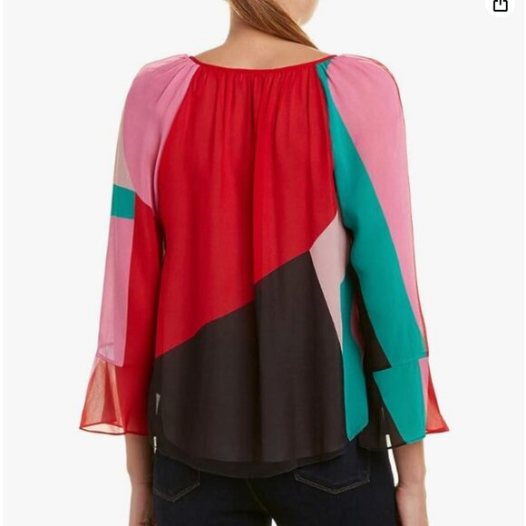 Joie Quinlynn Silk Blouse, M - Picture 3 of 8